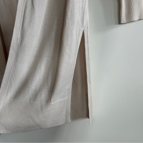 ✨ Prologue Mushroom/Cream Long Sleeve Lightweight Knit Open Cardigan Size Medium - Picture 5 of 11